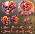 E47 Skulls and Flowers