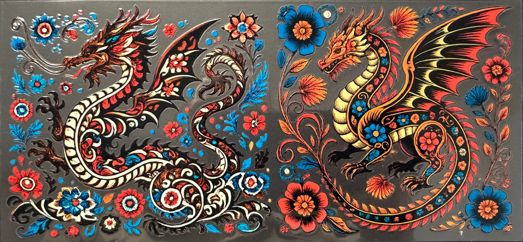 16W71 Floral Dragons