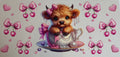 16W84 Pink Highland Cow Teacup