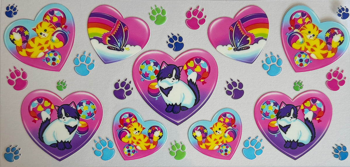 16W87 Colorful Cats & Hearts