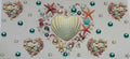 16W137 Seashell & Starfish Hearts
