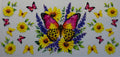 16W141 Leopard Butterfly & Flowers