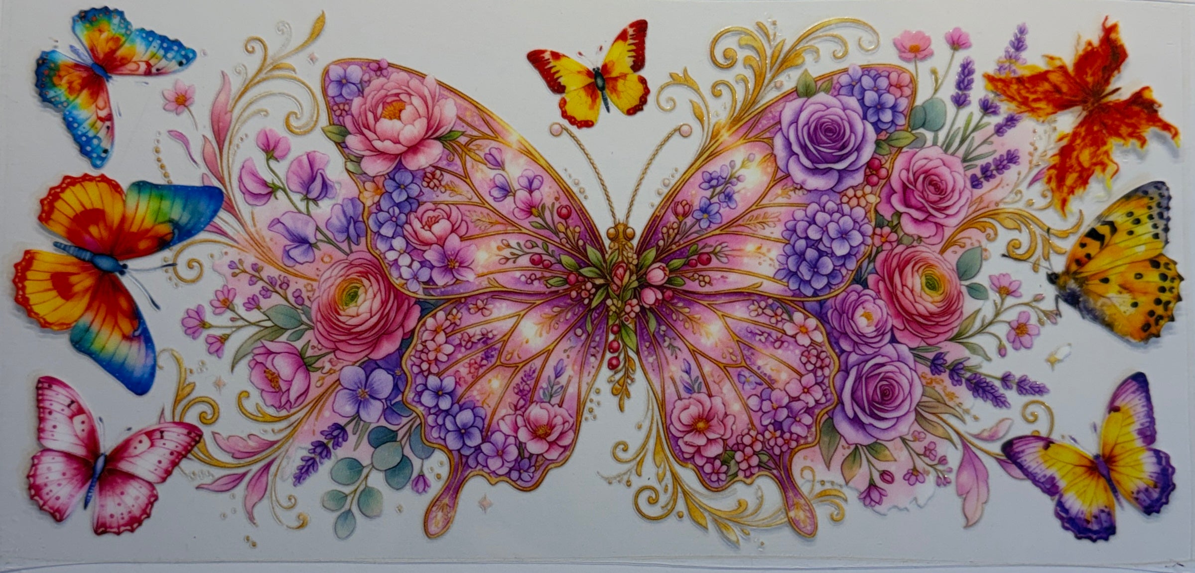 16W157 Floral Butterfly Garden