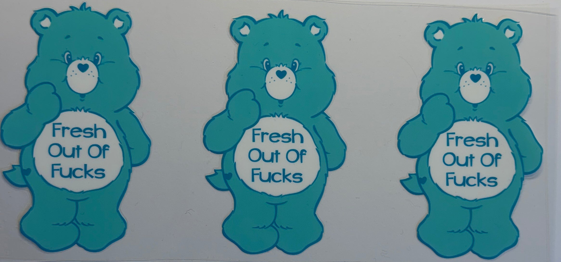 16W163 Fresh Out of Fucks Swear Bear