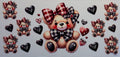 16W171 Plaid Bows & Teddy Bear