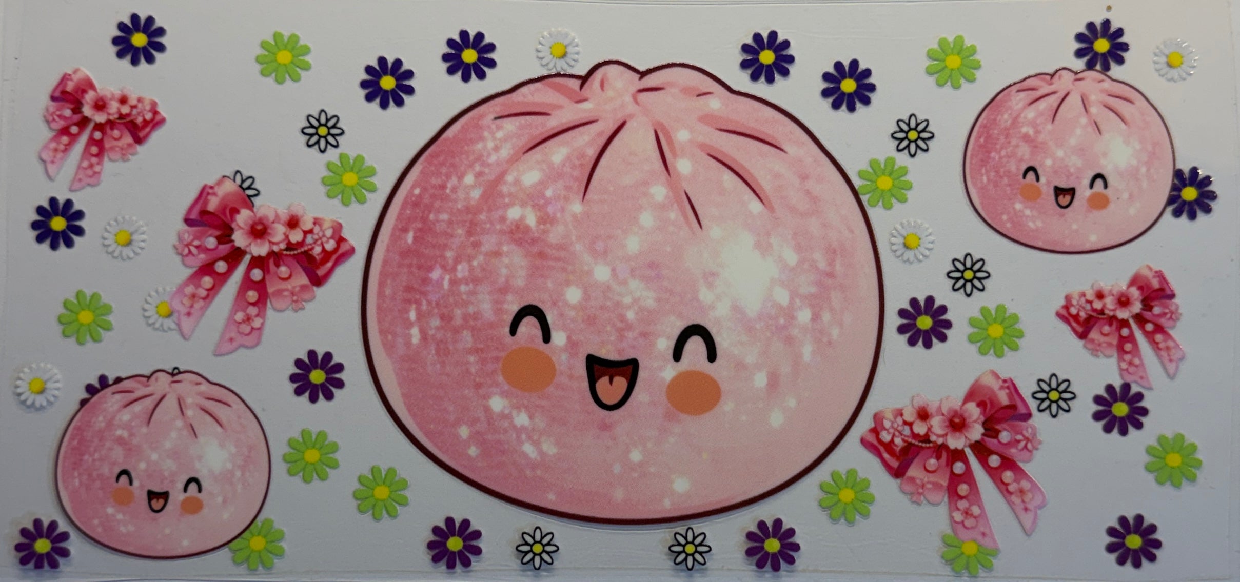 16W181 Pink Kawaii Dumplings & Flowers