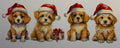 16W196 Christmas Puppies in Santa Hats