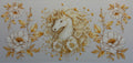 16W219 Golden Floral Horse