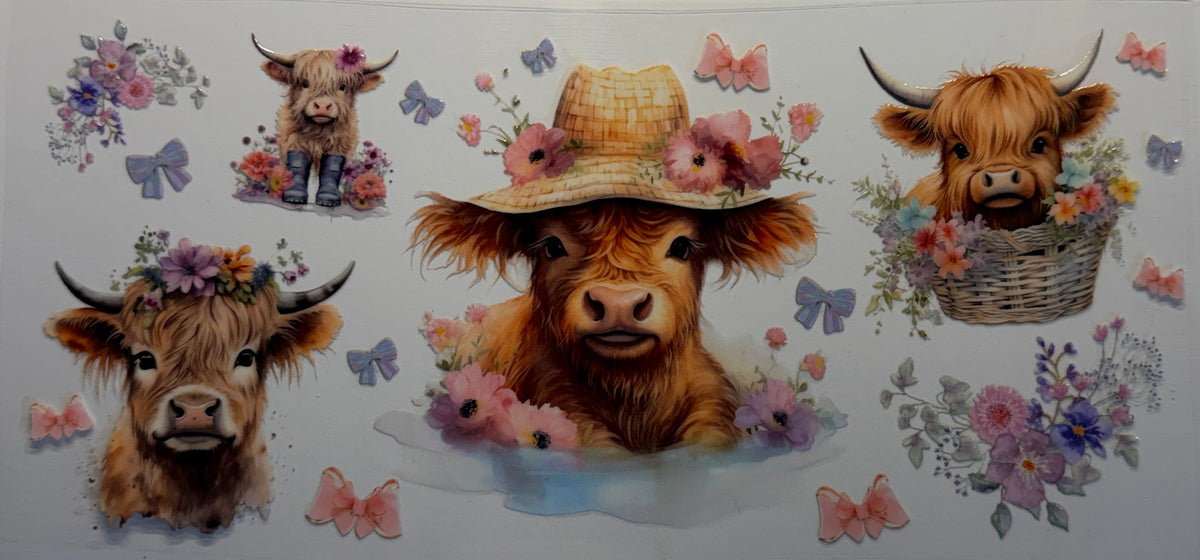 16W236 Floral Highland Cows