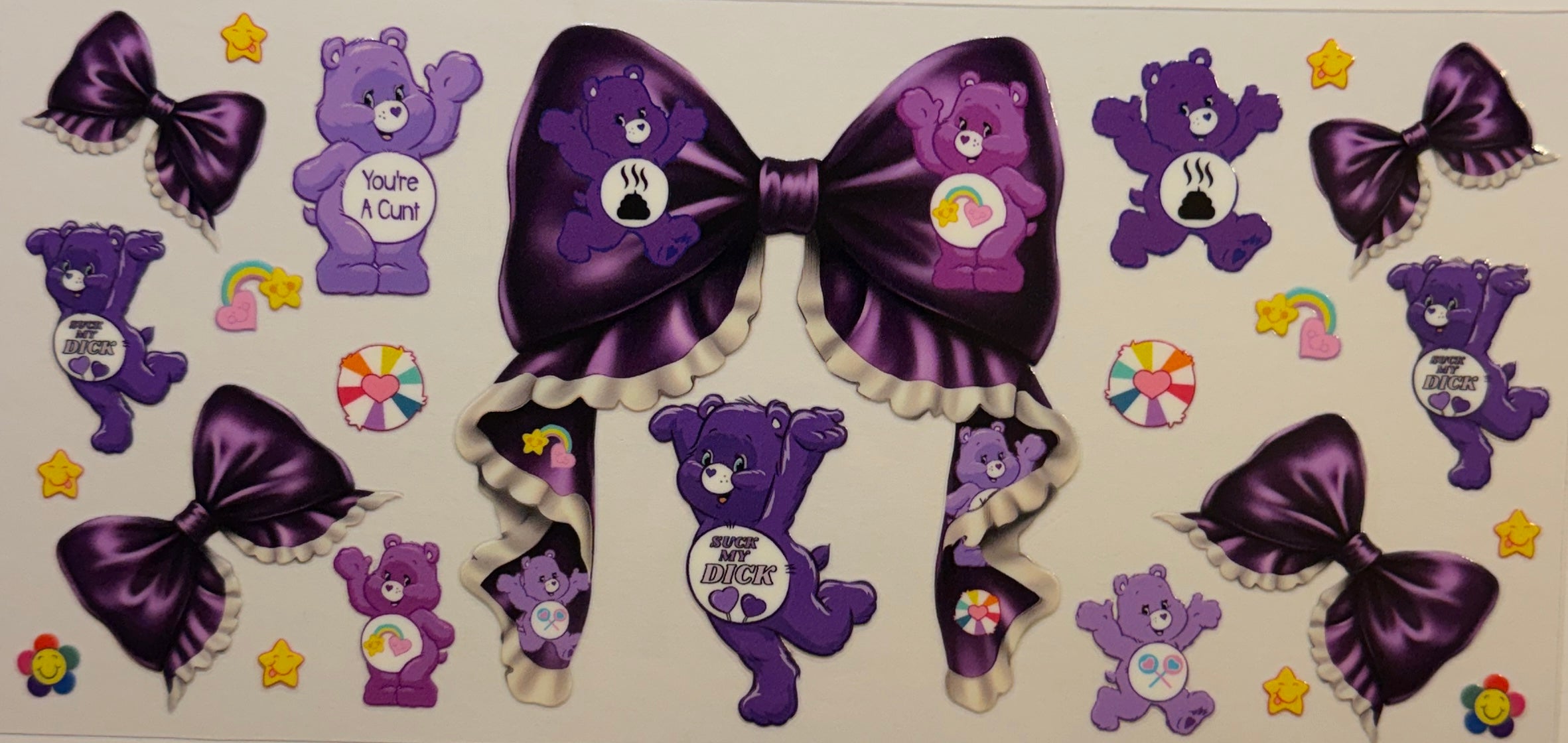 16W260 Purple Swear Bears & Bows