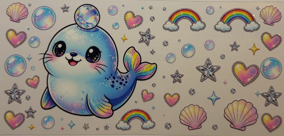 16W266 Rainbow Seal & Seashells