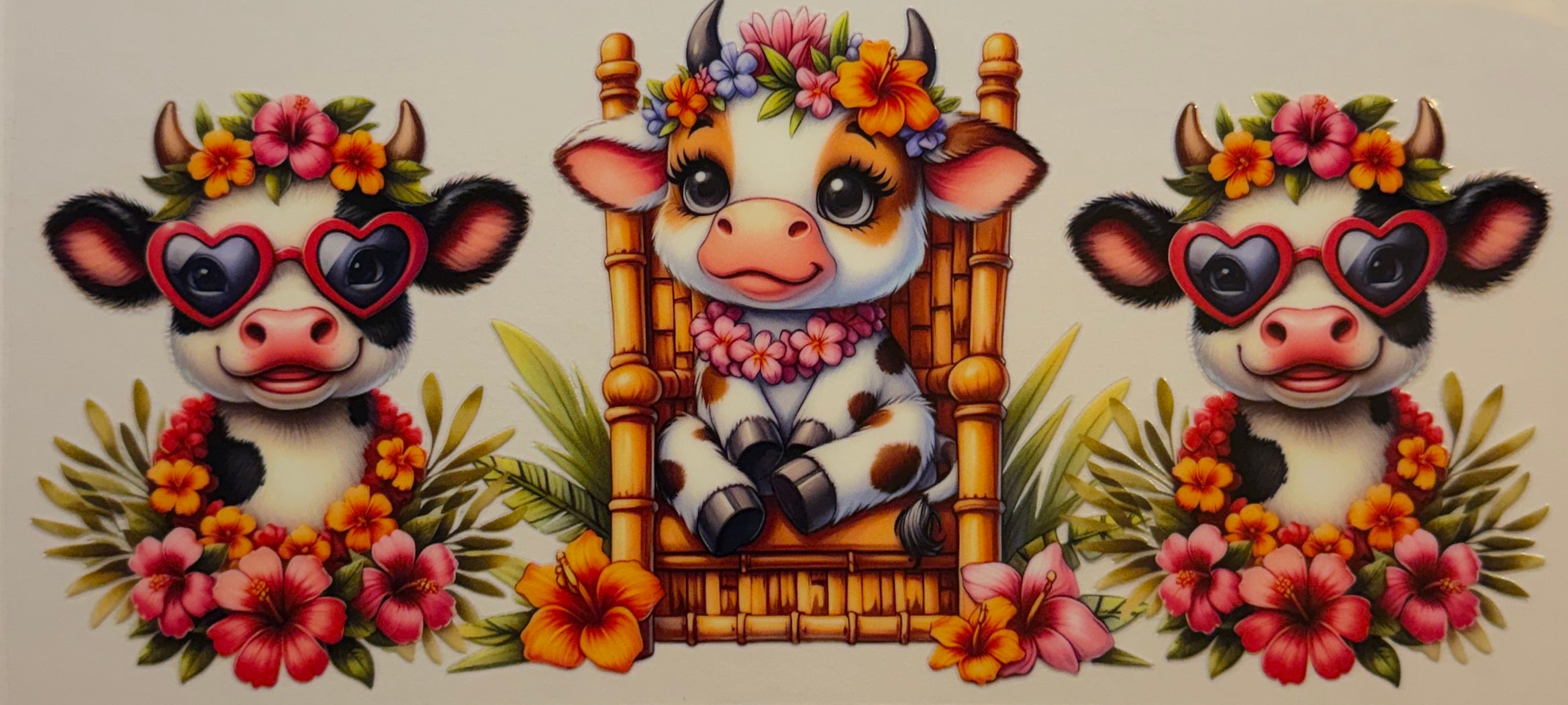 16W272 Tropical Floral Cows