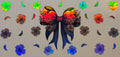 H22 Holographic Floral Bow
