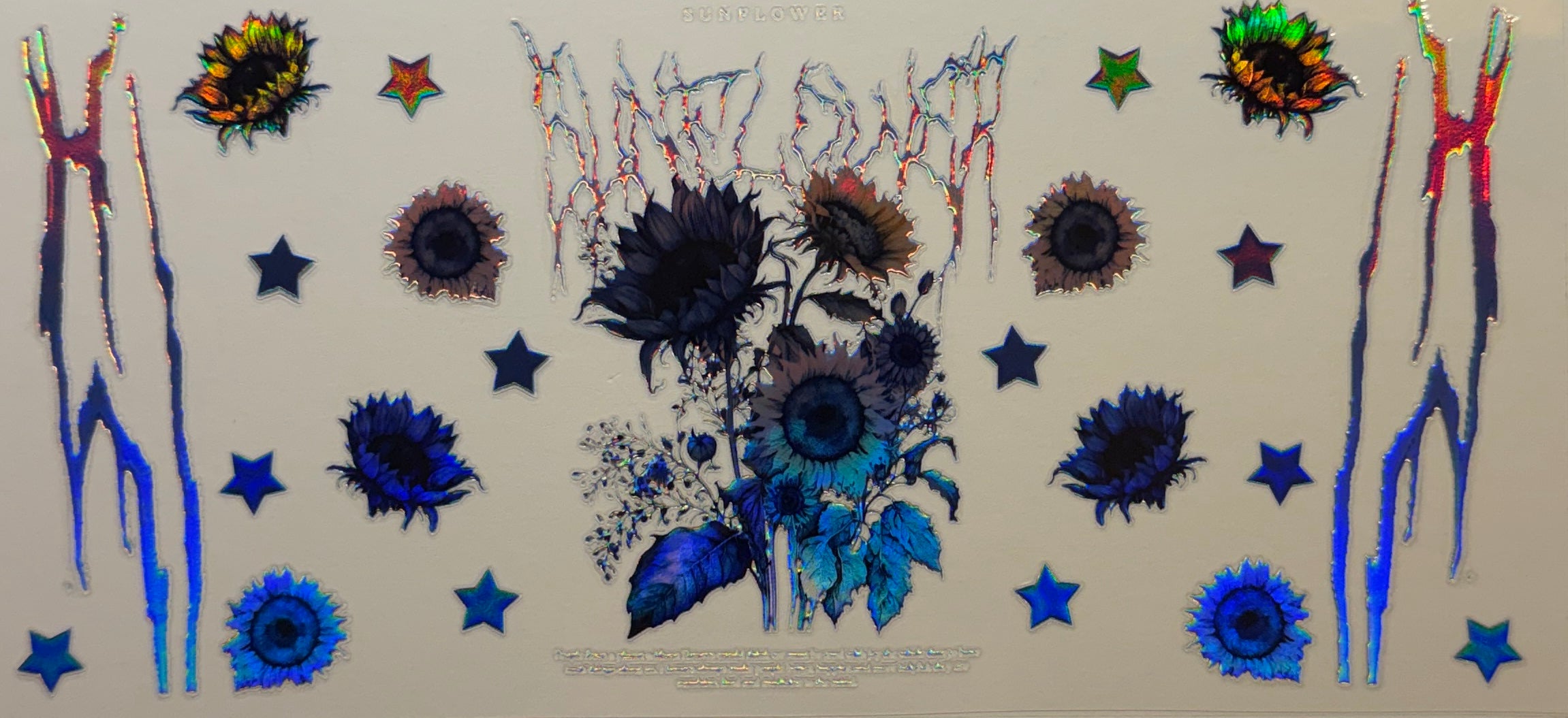 H26 Holographic Gothic Sunflowers