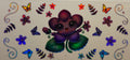 H28 Holographic Happy Purple Flower