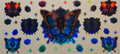 H29 Holographic Blue Butterflies & Roses