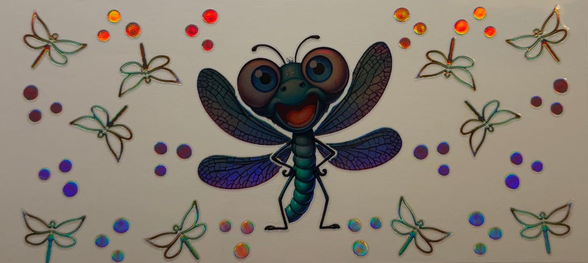 H41 Holographic Happy Dragonfly