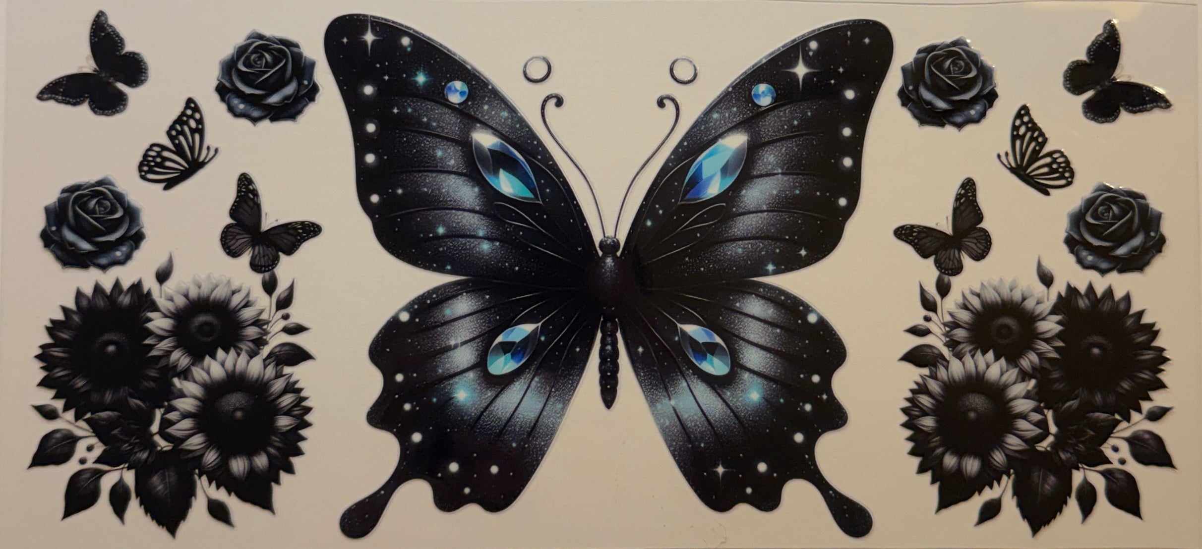 16W282 Midnight Butterfly & Black Florals