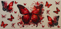 16W283 Red Butterfly & Florals