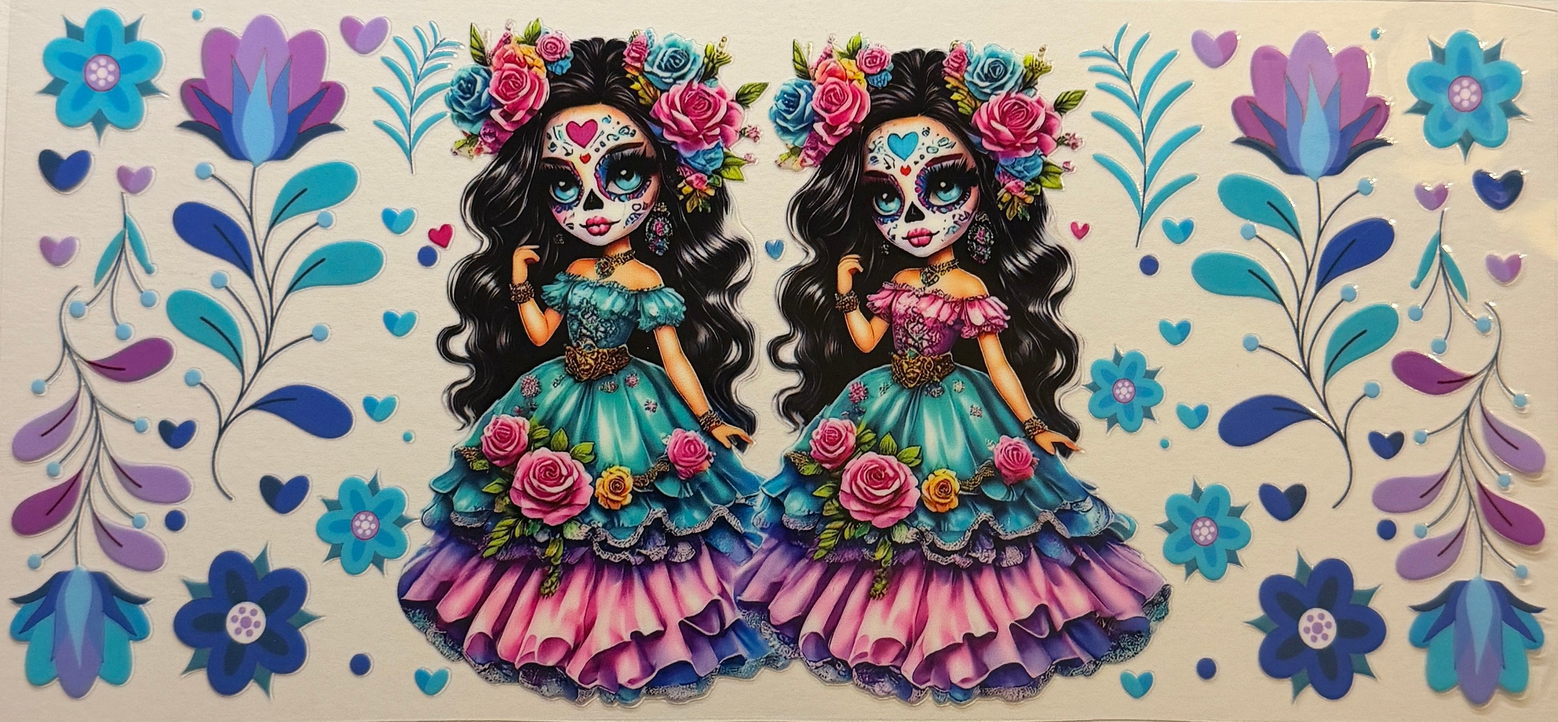 16W295 Floral Sugar Skull Beauties