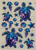 A5-5 Stained Glass Sea Turtles
