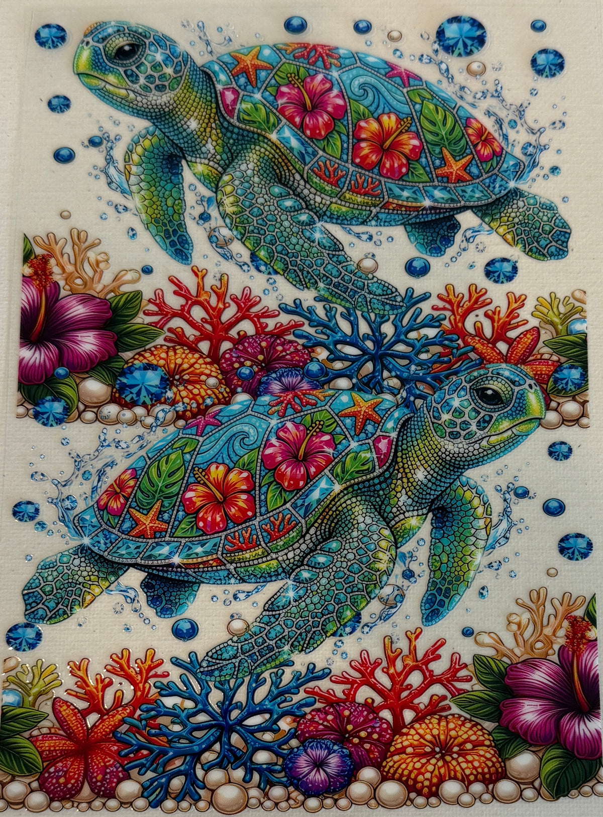 A5-6 Tropical Mosaic Sea Turtles