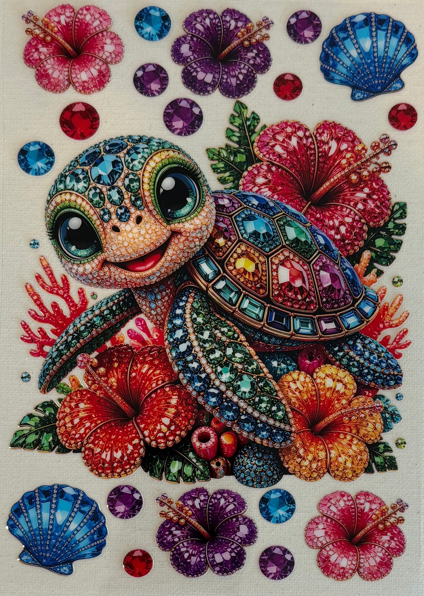 A5-10 Jeweled Tropical Sea Turtle