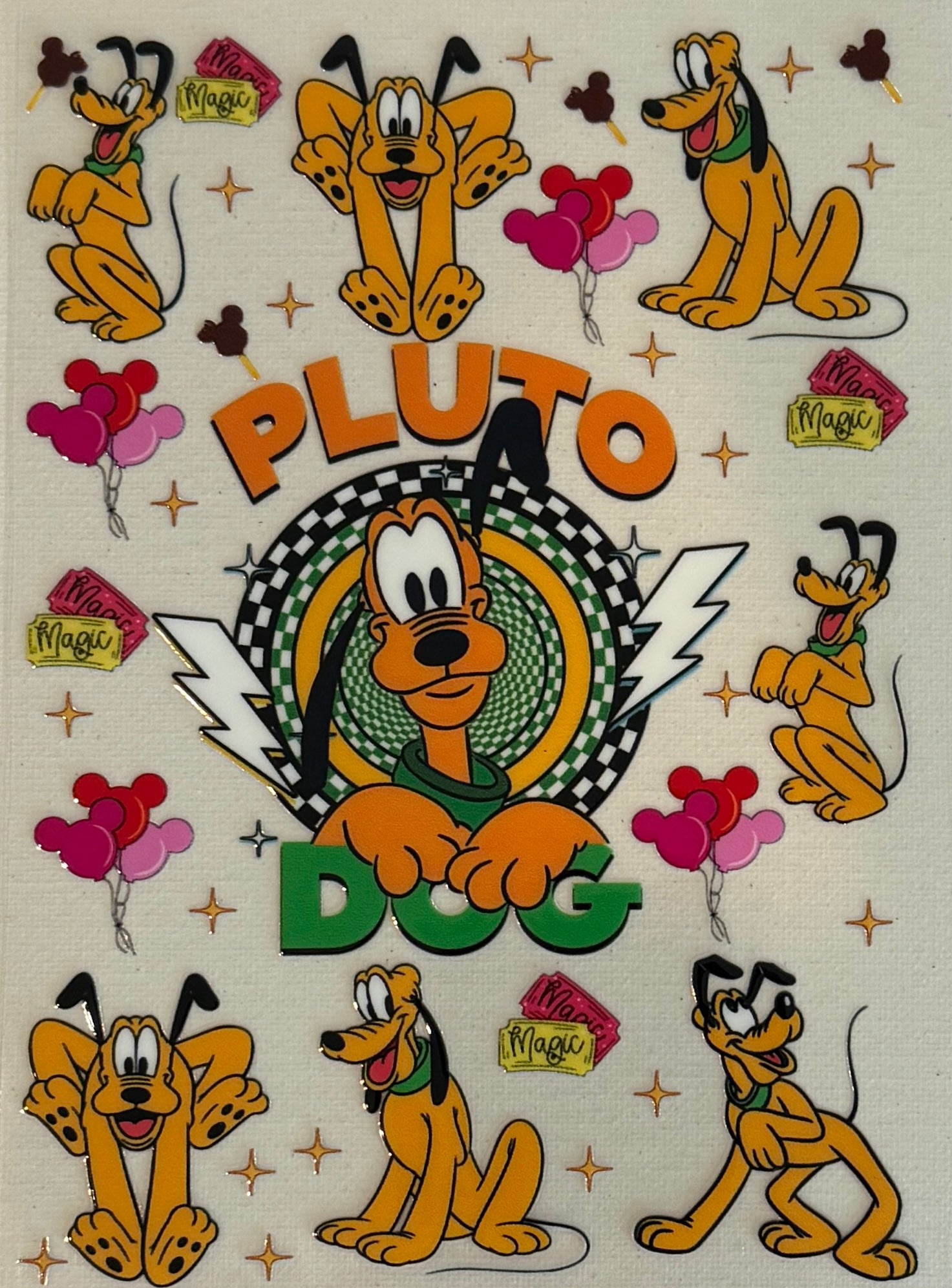 A5-21 Playful Orange Cartoon Dog