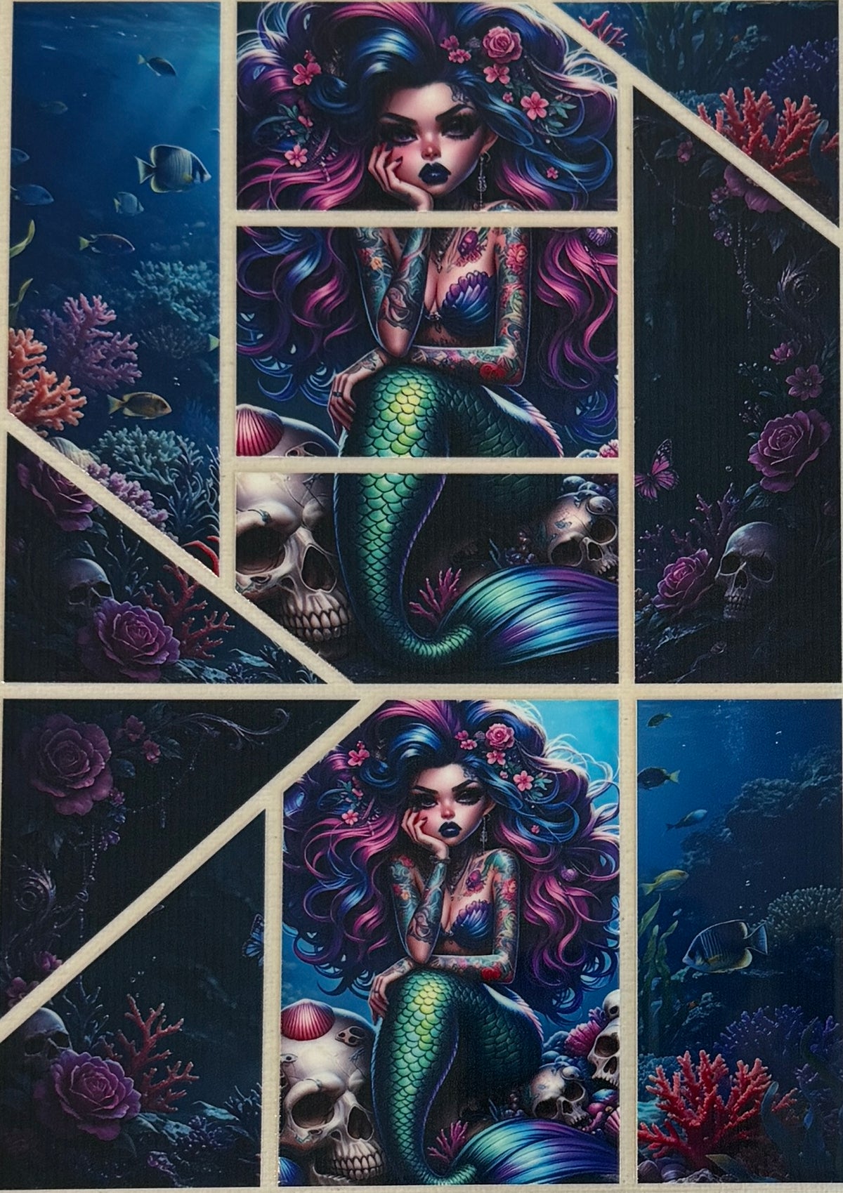 A5-25 Gothic Tattooed Mermaid