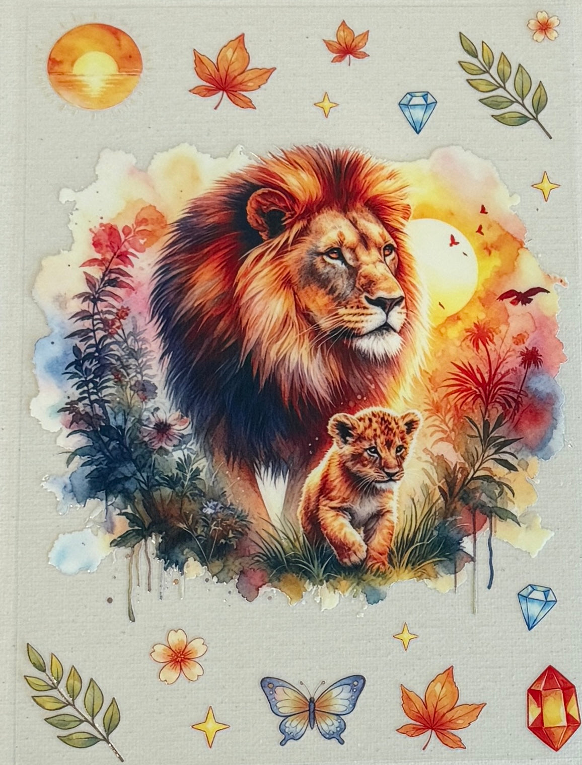 A5-33 Majestic Lion & Cub