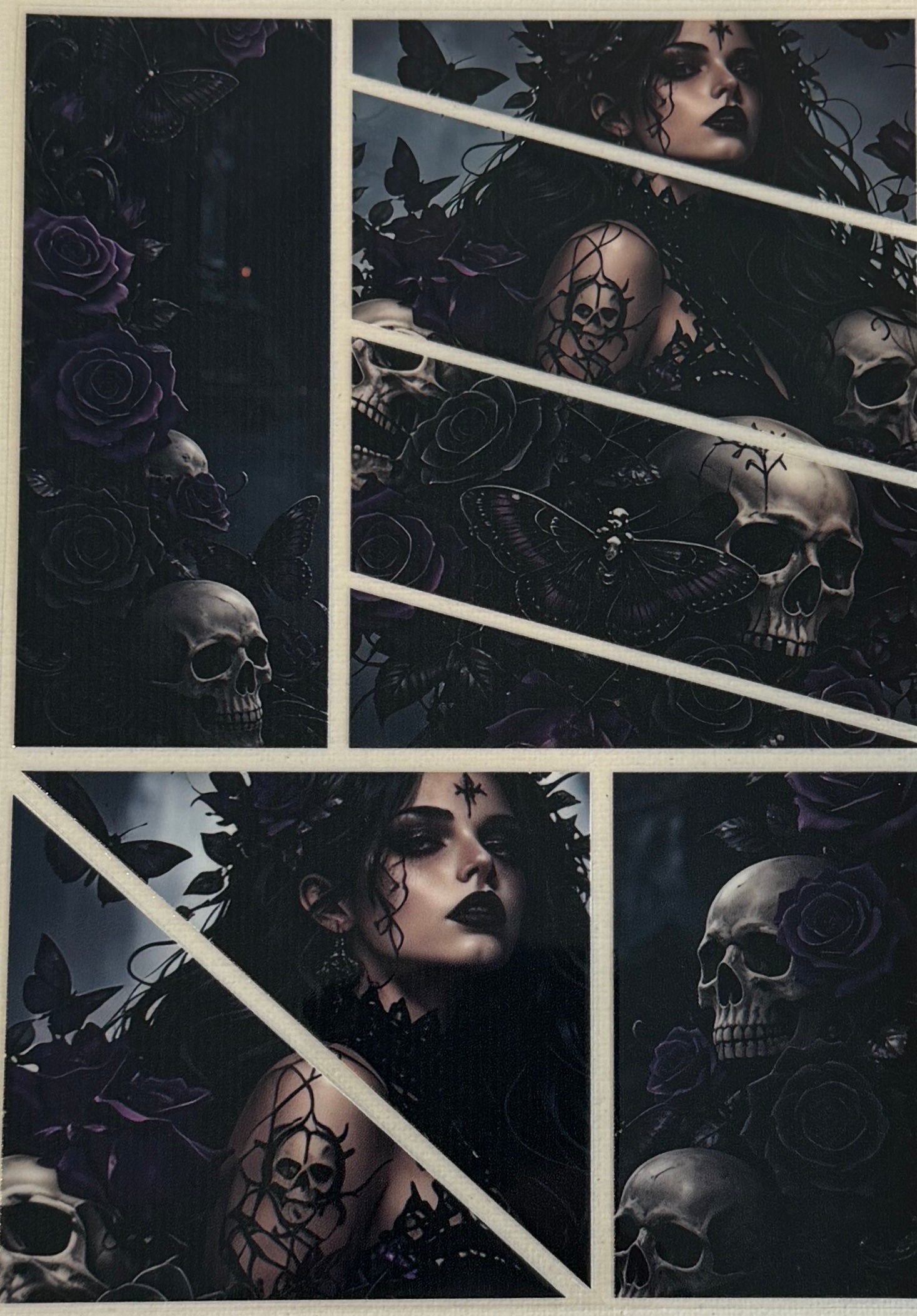 A5-35 Dark Gothic Skull Beauty