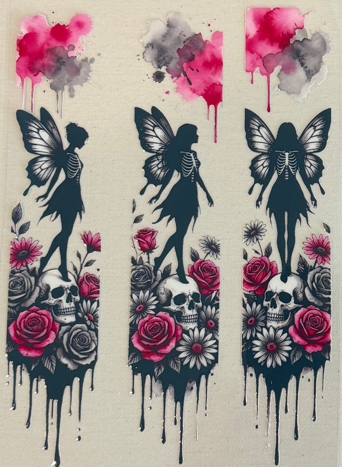 A5-41 Gothic Skeleton Fairies & Florals