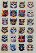 K12 Colorful Whimsical Owls