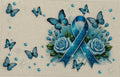CC9 Blue Awareness Ribbon & Butterflies