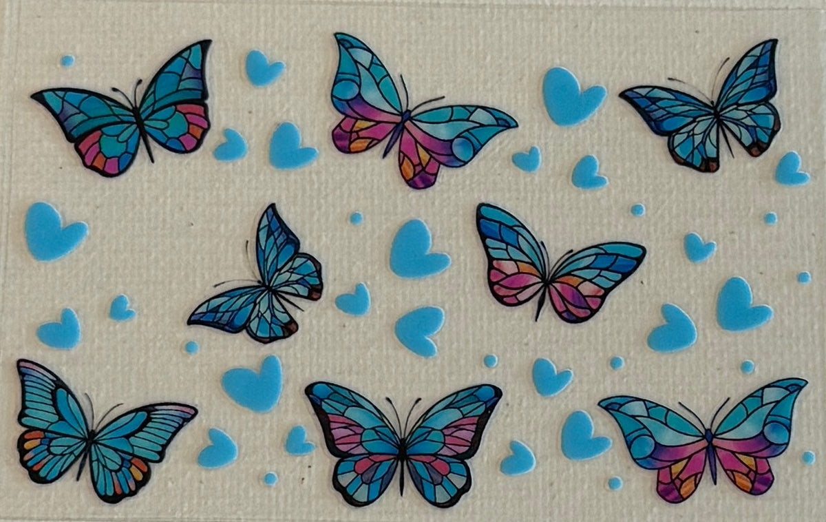CC15 Stained Glass Butterflies & Hearts