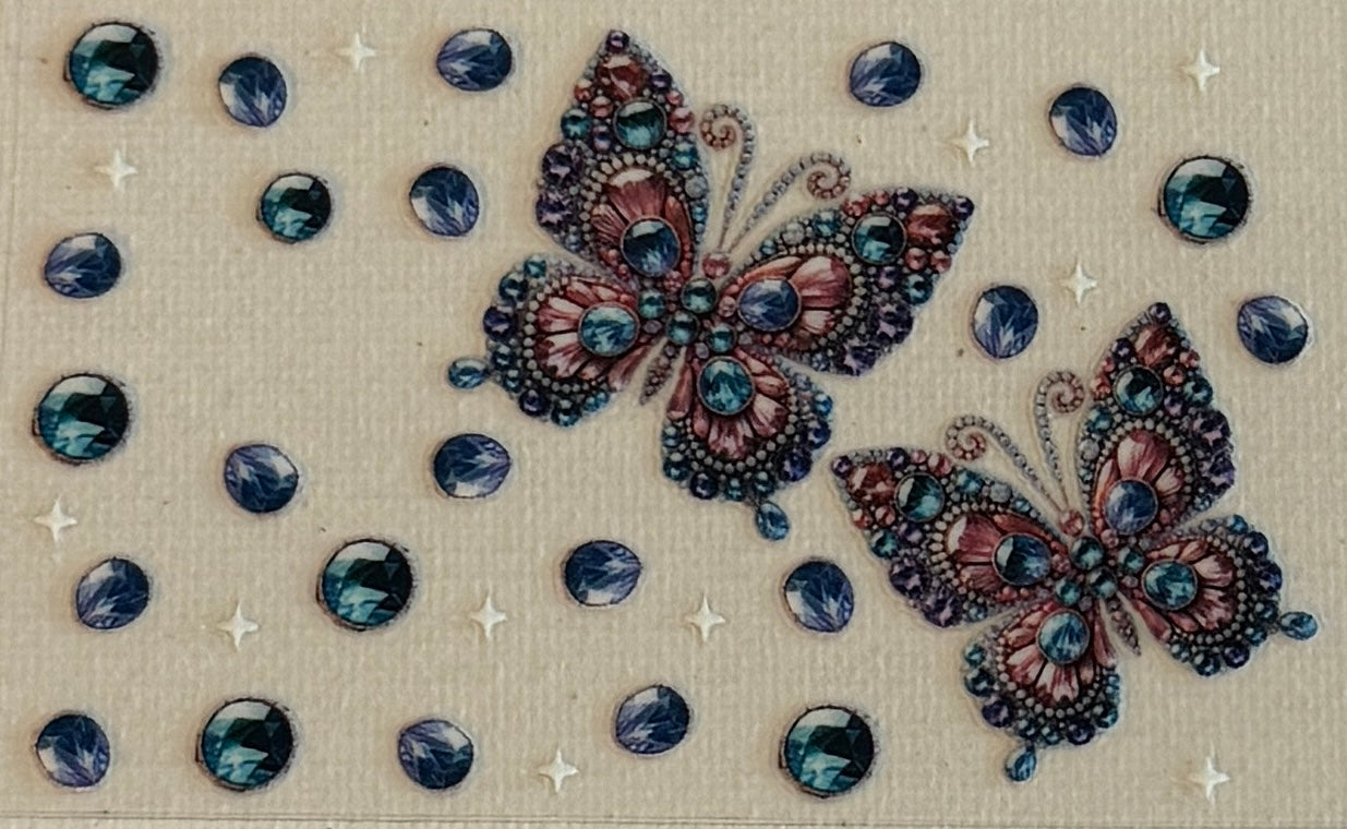 CC18 Jeweled Gemstone Butterflies