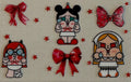 CC48 Crying Cartoon Girls & Red Bows