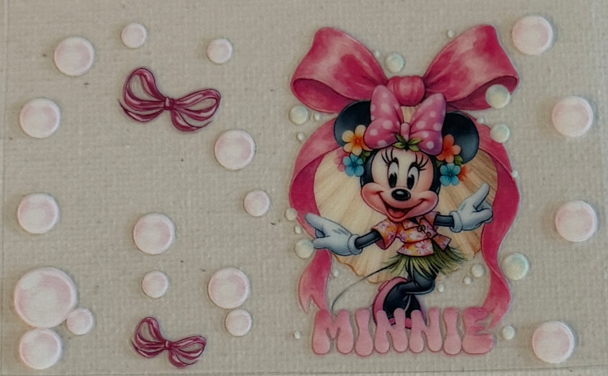 CC57 Tropical Mouse Girl & Pink Bows