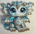 MFB3 Jeweled Baby Dragon Metal Focal Bead