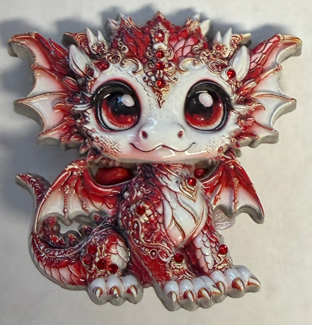 MFB3 Jeweled Baby Dragon Metal Focal Bead