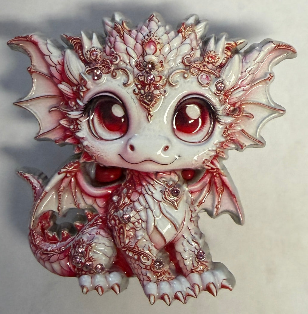 MFB3 Jeweled Baby Dragon Metal Focal Bead