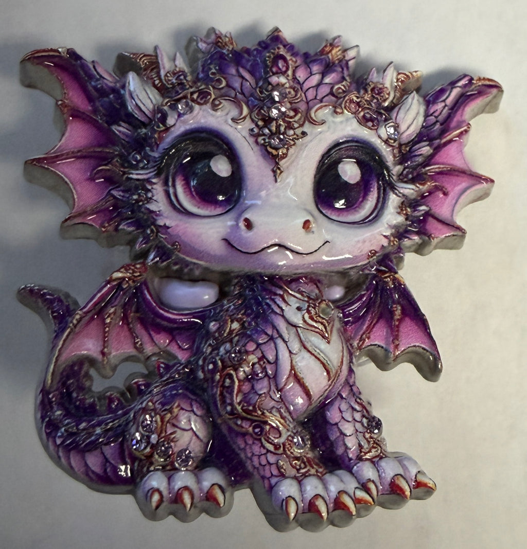 MFB3 Jeweled Baby Dragon Metal Focal Bead