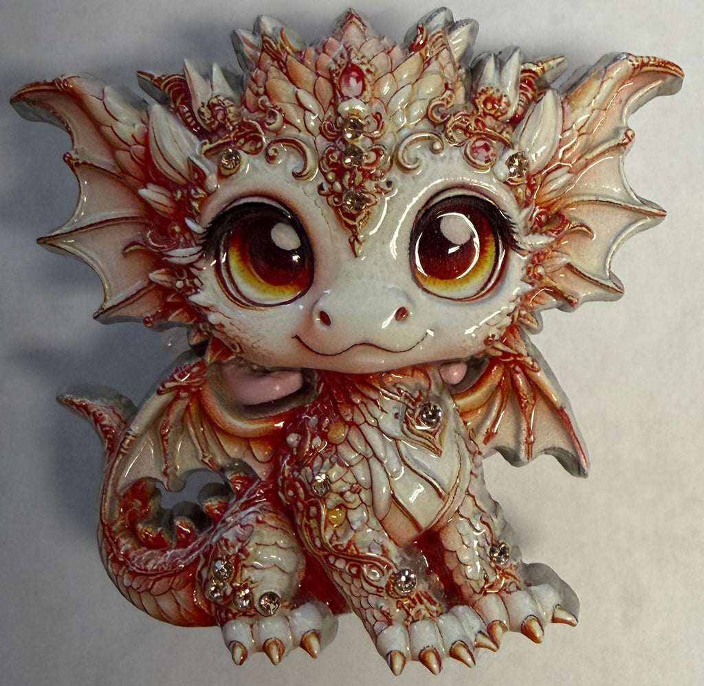 MFB3 Jeweled Baby Dragon Metal Focal Bead
