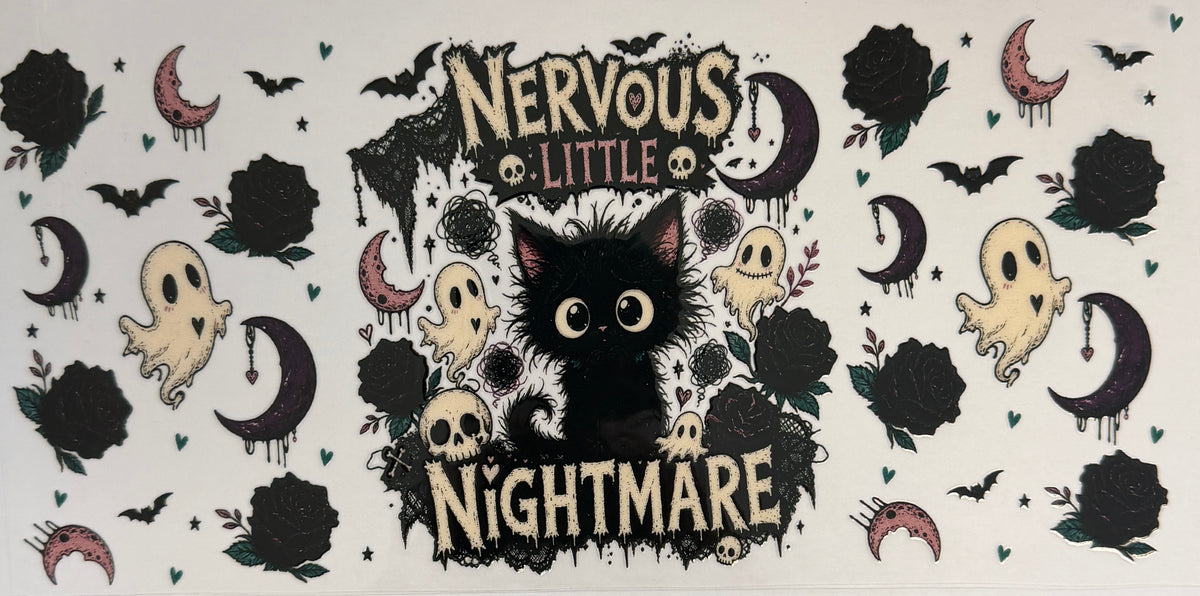 16W310 Nervous Little Nightmare Black Cat