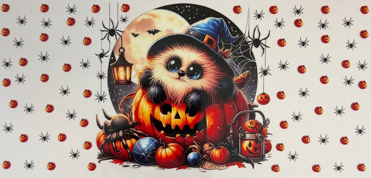 16W311 Halloween Kitten, Pumpkins & Spiders