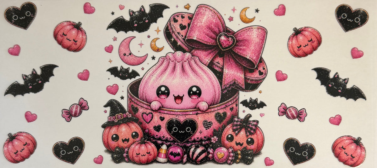 16W312 Spooky Cute Pink Halloween Dumpling