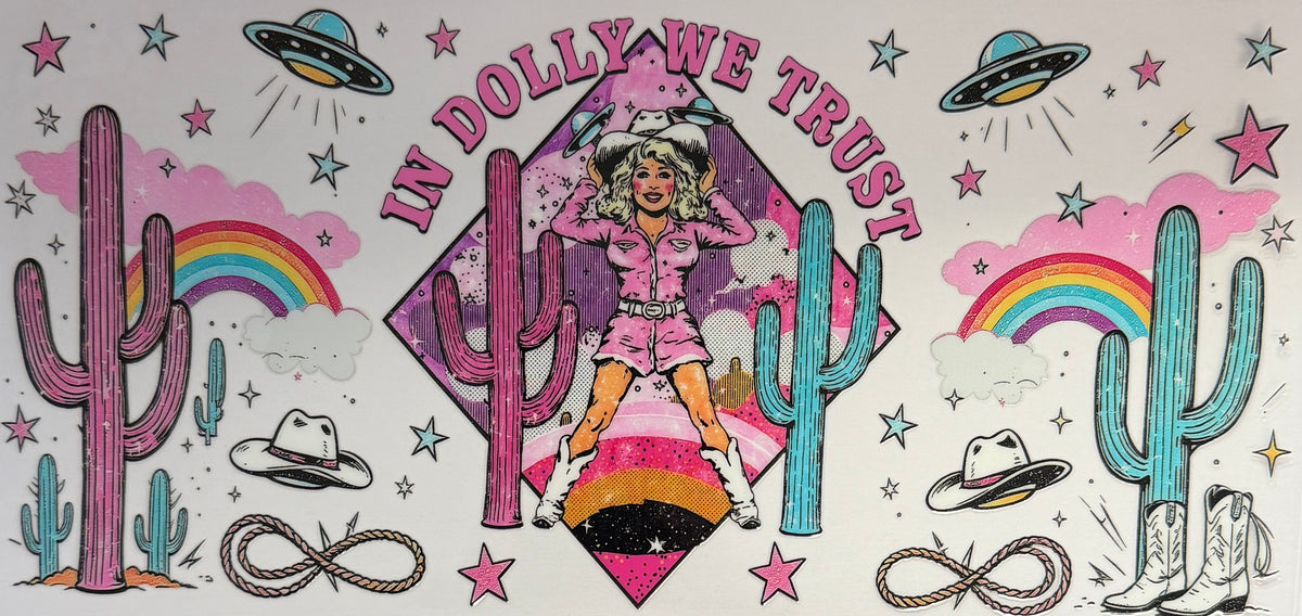 16W315 In Dolly We Trust Retro Cowgirl