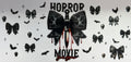 16W320 Horror Movie Season Gothic Bow & Knife