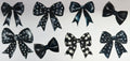 16W322 Black Bows & Polka Dots