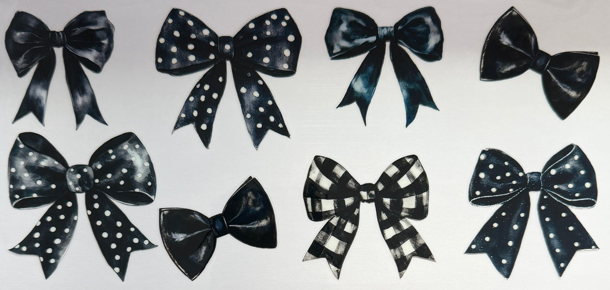 16W322 Black Bows & Polka Dots